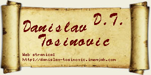 Danislav Tošinović vizit kartica